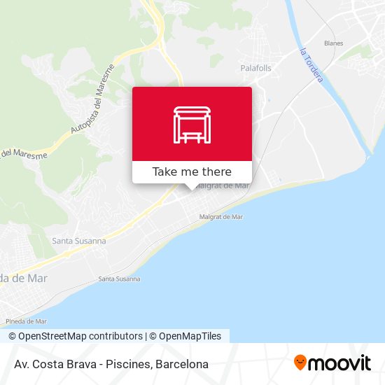 mapa Av. Costa Brava - Piscines