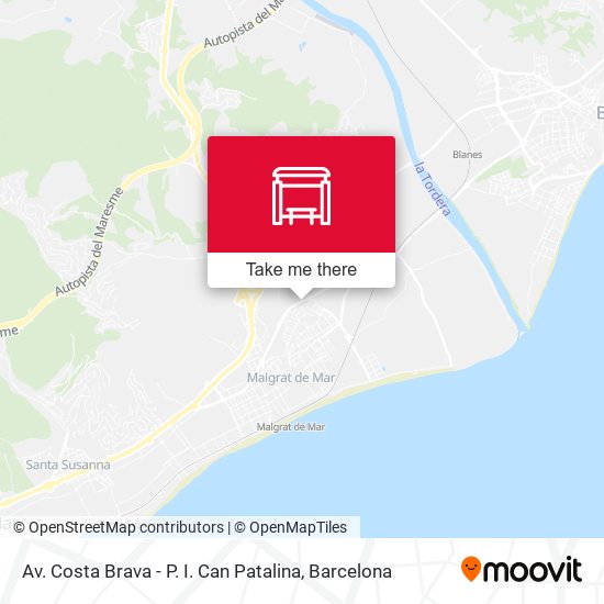 Av. Costa Brava - P. I. Can Patalina map