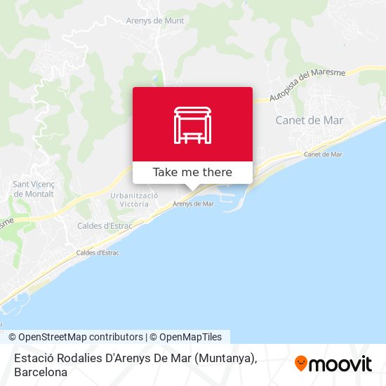 Estació Rodalies D'Arenys De Mar (Muntanya) map