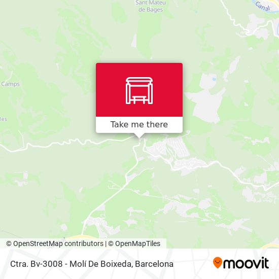 Ctra. Bv-3008 - Molí De Boixeda map