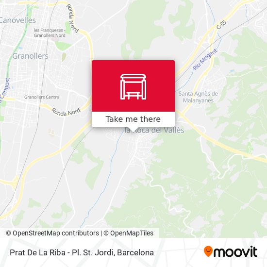 Prat De La Riba - Pl. St. Jordi map