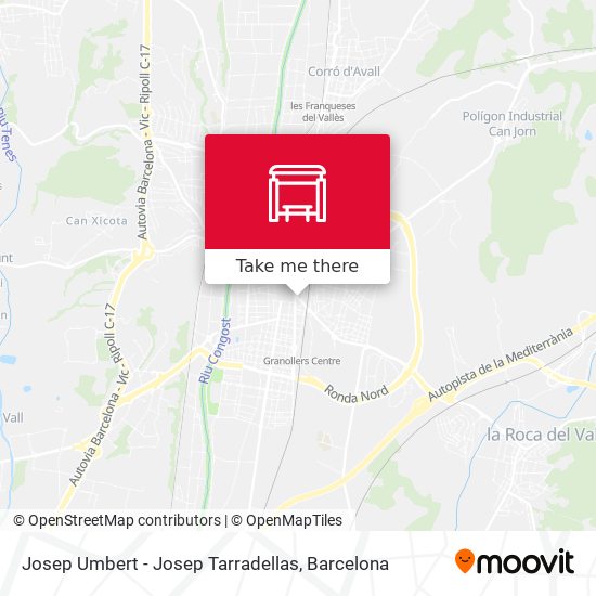 Josep Umbert - Josep Tarradellas map