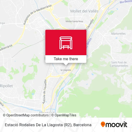 mapa Estació Rodalies De La Llagosta (R2)