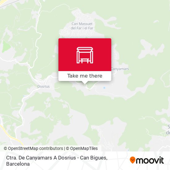 Ctra. De Canyamars A Dosrius - Can Bigues map