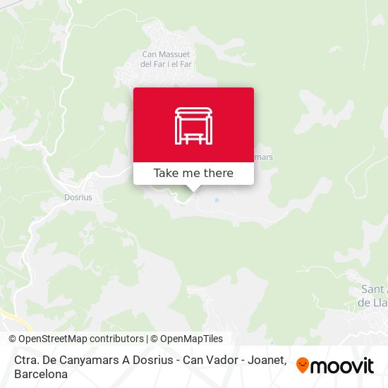 Ctra. De Canyamars A Dosrius - Can Vador - Joanet map