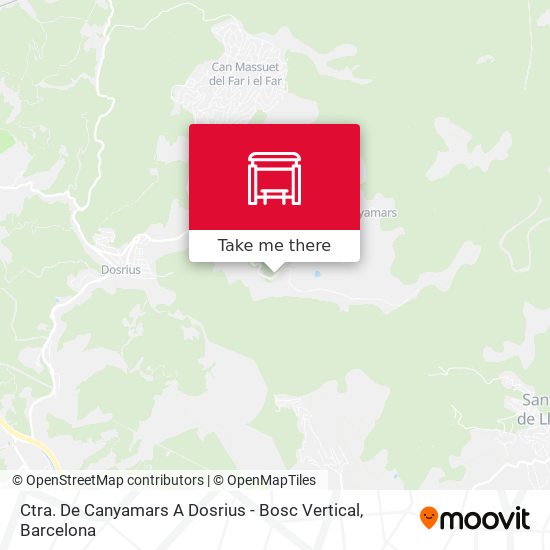 Ctra. De Canyamars A Dosrius - Bosc Vertical map
