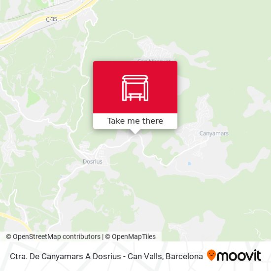 Ctra. De Canyamars A Dosrius - Can Valls map