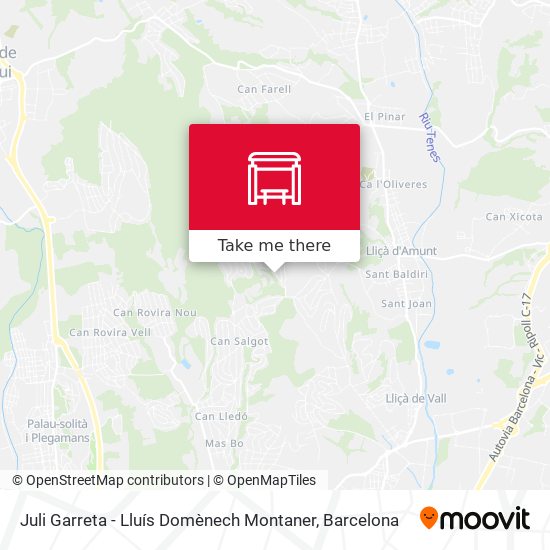 Juli Garreta - Lluís Domènech Montaner map