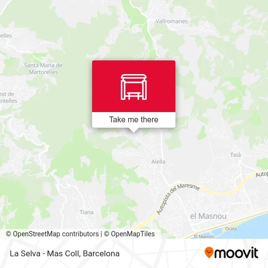 La Selva - Mas Coll map