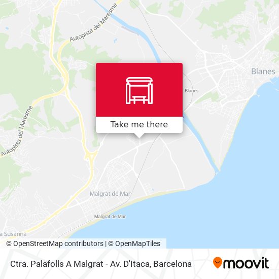Ctra. Palafolls A Malgrat - Av. D'Itaca map