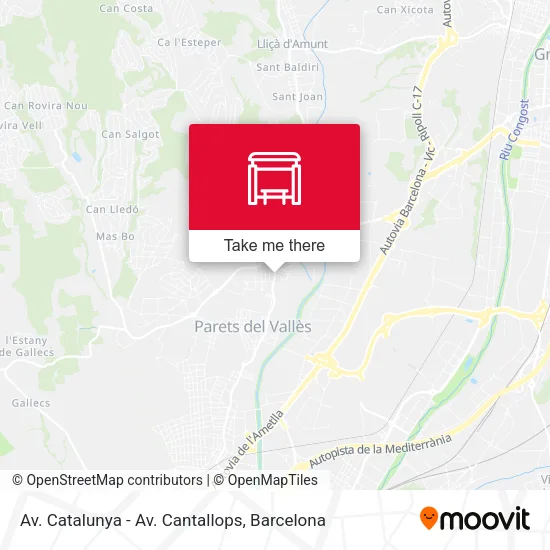 Av. Catalunya - Av. Cantallops map