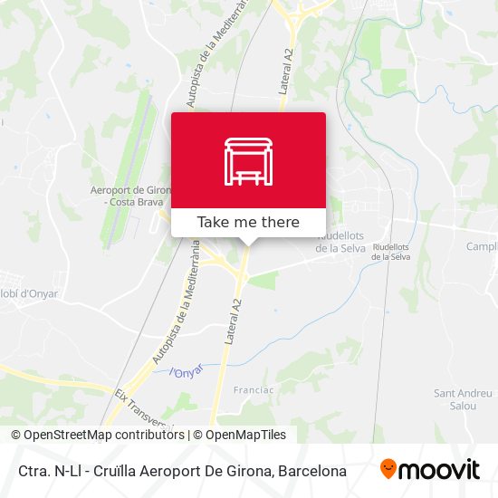 Ctra. N-Ll - Cruïlla Aeroport De Girona map