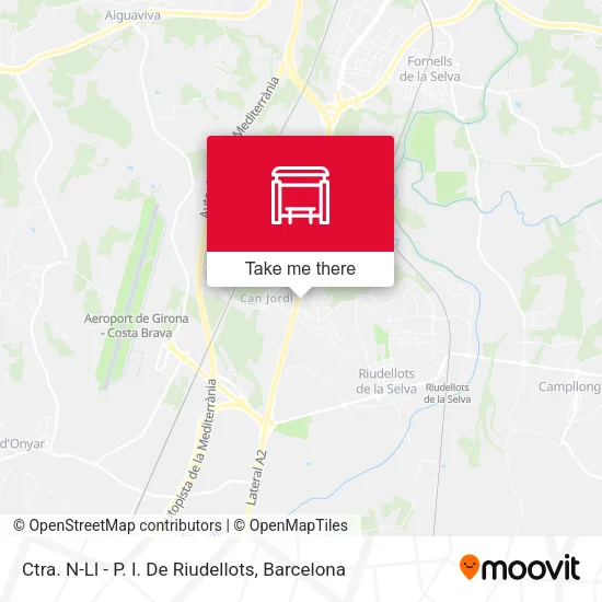 mapa Ctra. N-Ll - P. I. De Riudellots