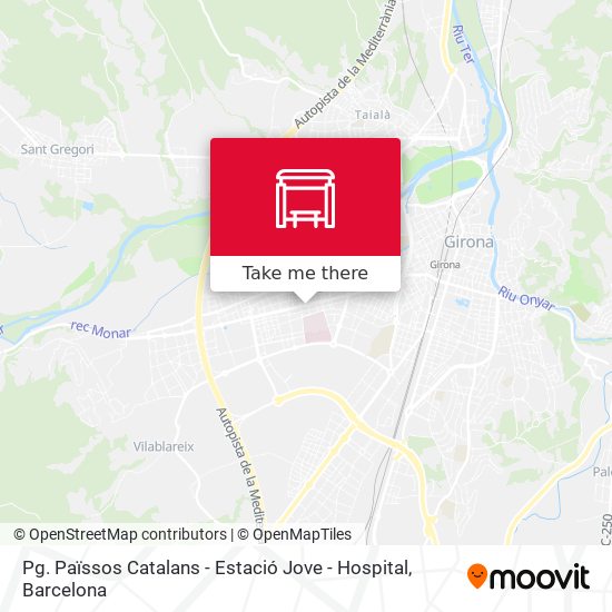 Pg. Païssos Catalans - Estació Jove - Hospital map