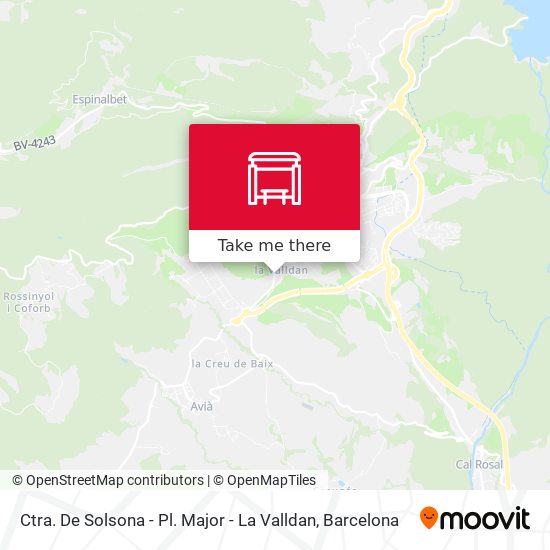 Ctra. De Solsona - Pl. Major - La Valldan map