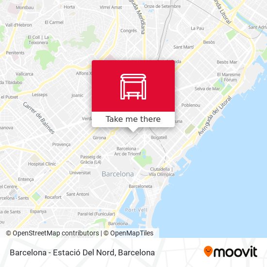 Barcelona - Estació Del Nord map