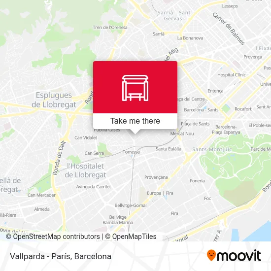 Vallparda - París map