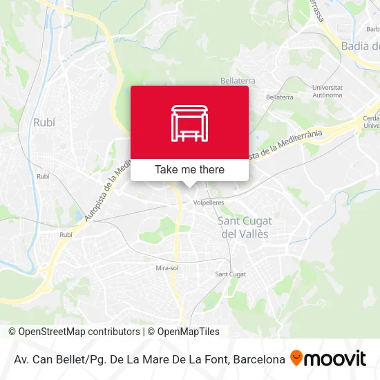 Av. Can Bellet / Pg. De La Mare De La Font map
