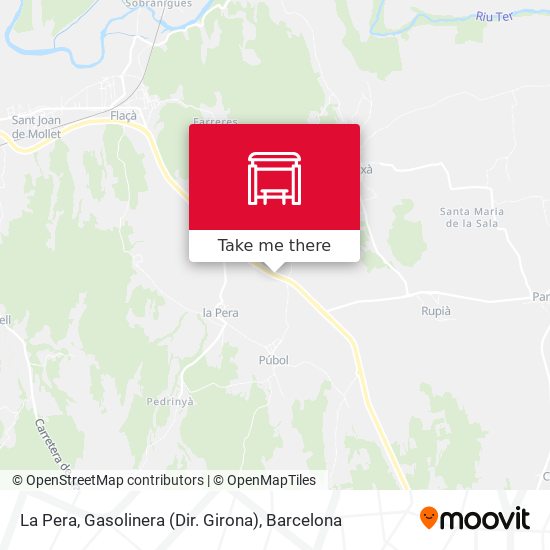 La Pera, Gasolinera (Dir. Girona) map