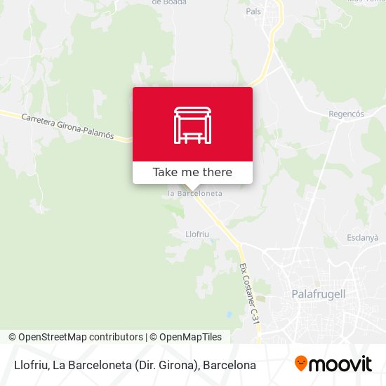 Llofriu, La Barceloneta (Dir. Girona) map