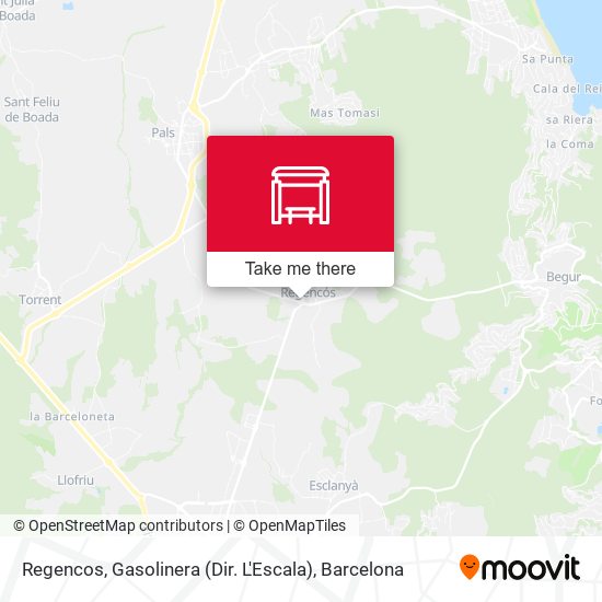 Regencos, Gasolinera (Dir. L'Escala) map