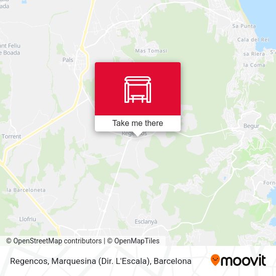Regencos, Marquesina (Dir. L'Escala) map