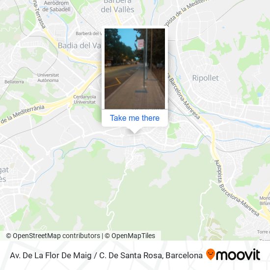 mapa Av. De La  Flor De Maig / C. De Santa Rosa