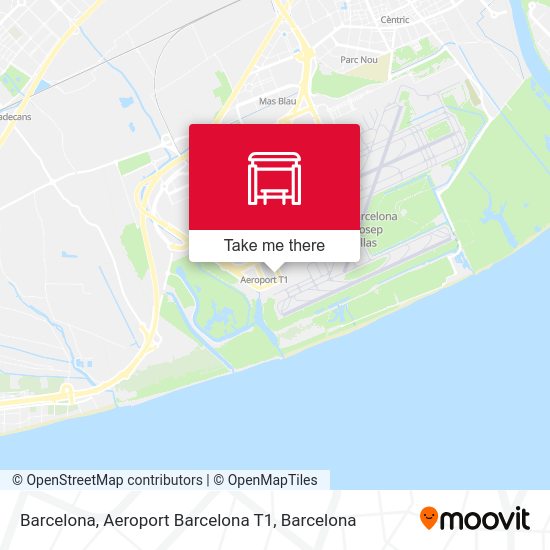 Barcelona, Aeroport Barcelona T1 map