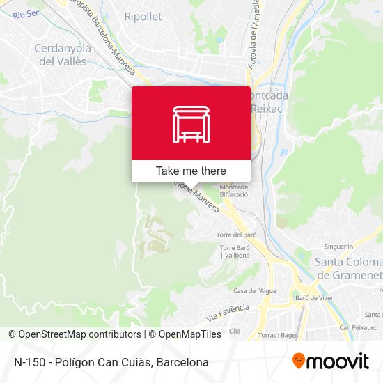N-150 - Polígon Can Cuiàs map