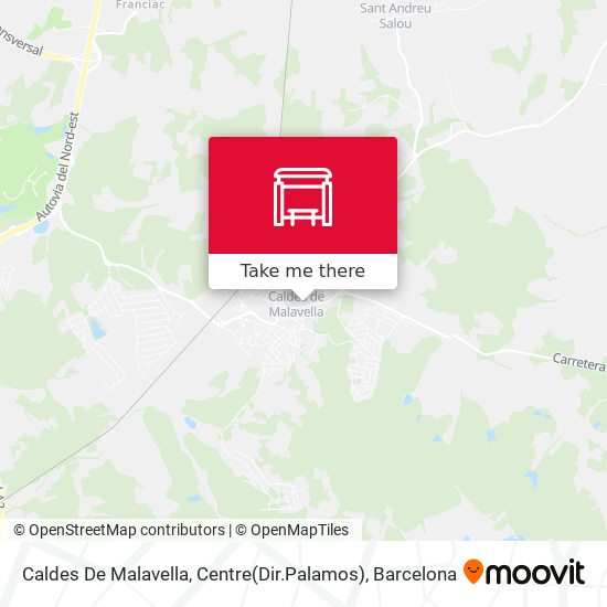 mapa Caldes De Malavella, Centre(Dir.Palamos)
