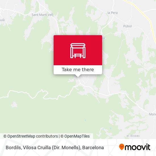 Bordils, Vilosa Cruilla (Dir. Monells) map
