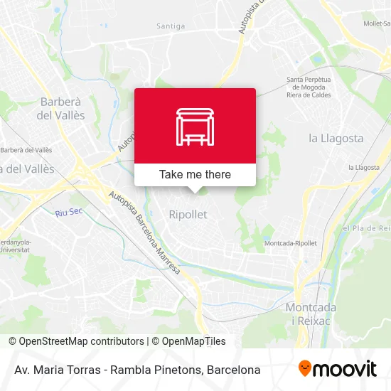 mapa Av. Maria Torras - Rambla Pinetons