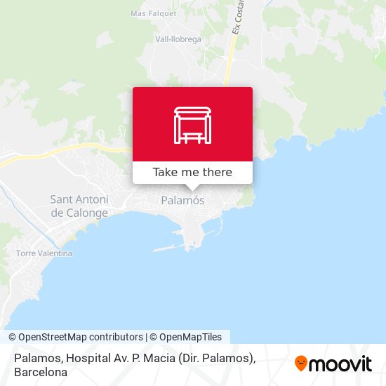 mapa Palamos, Hospital Av. P. Macia (Dir. Palamos)