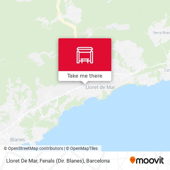 mapa Lloret De Mar, Fenals (Dir. Blanes)