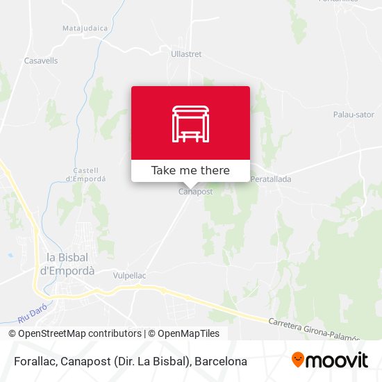 Forallac, Canapost (Dir. La Bisbal) map