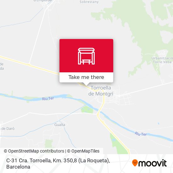 C-31 Cra. Torroella, Km. 350,8 (La Roqueta) map