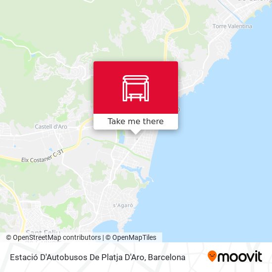 mapa Estació D'Autobusos De Platja D'Aro