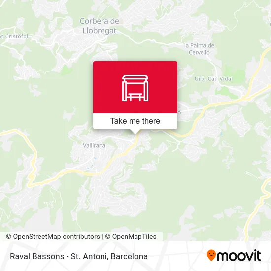 mapa Raval Bassons - St. Antoni