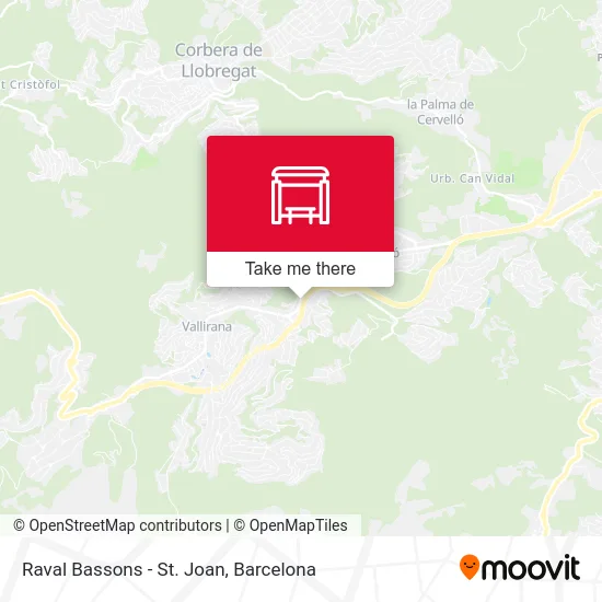 mapa Raval Bassons - St. Joan