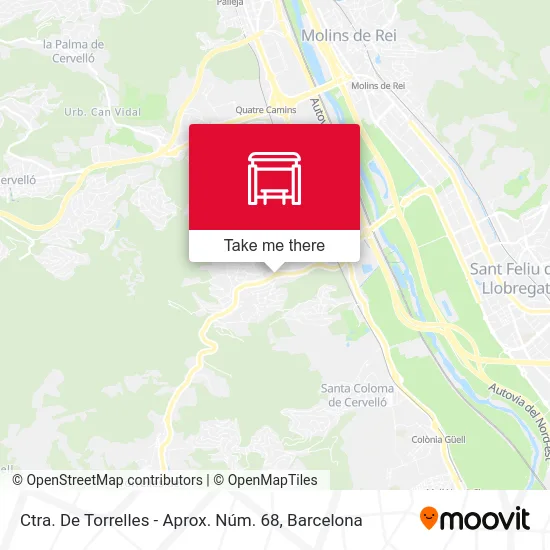 Ctra. De Torrelles - Aprox. Núm. 68 map