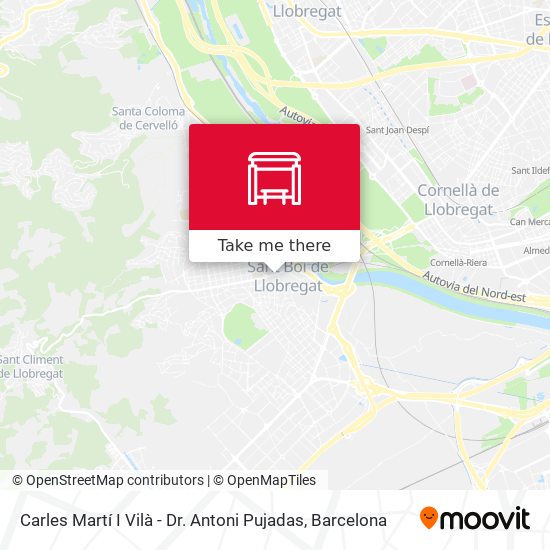 Carles Martí I Vilà - Dr. Antoni Pujadas map