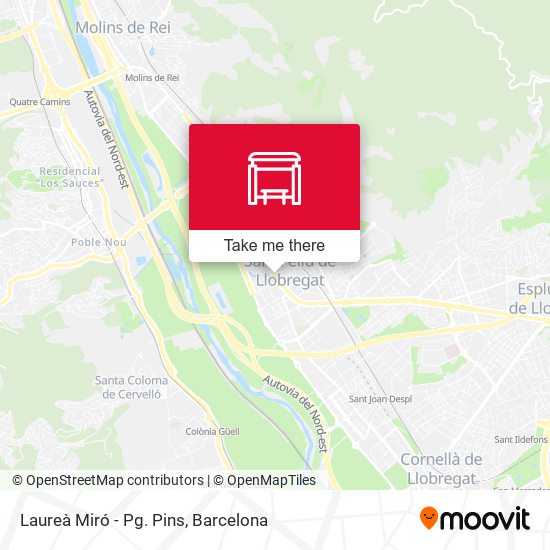 Laureà Miró - Pg. Pins map