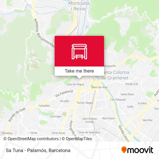 Sa Tuna - Palamós map
