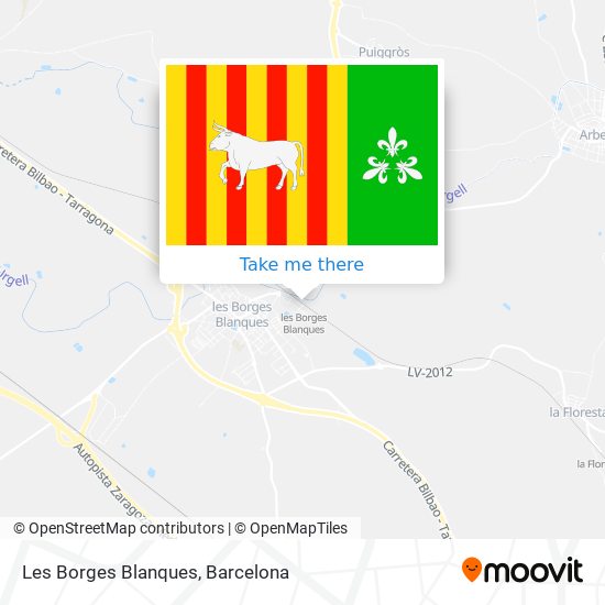 Les Borges Blanques map