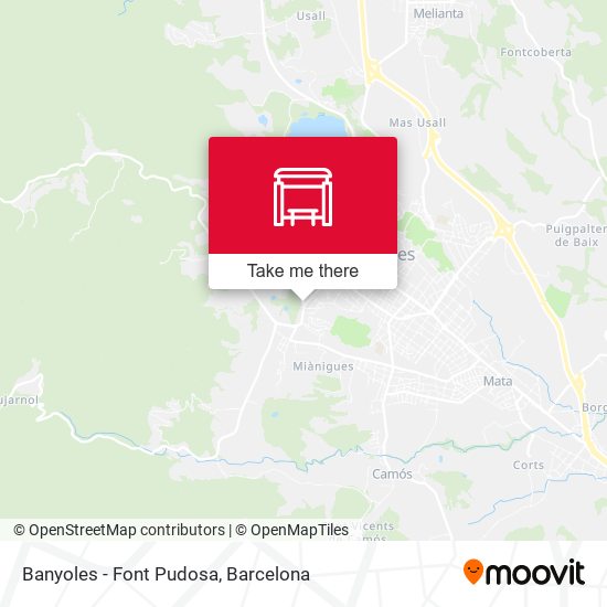 Banyoles - Font Pudosa map