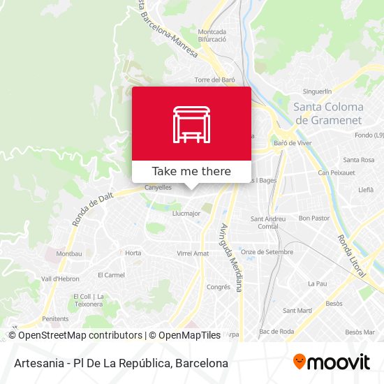 Artesania - Pl De La República map