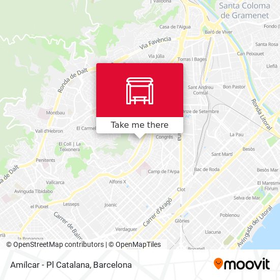 Amílcar - Pl Catalana map