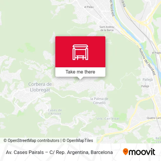 Av. Cases Pairals – C/ Rep. Argentina map