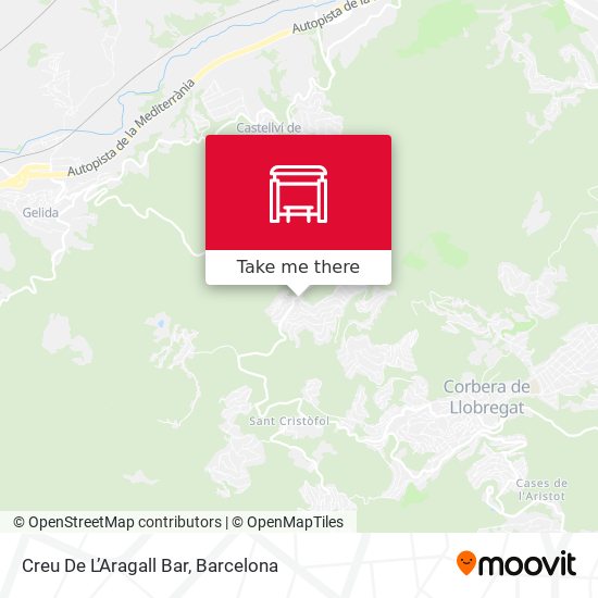 Creu De L’Aragall Bar map