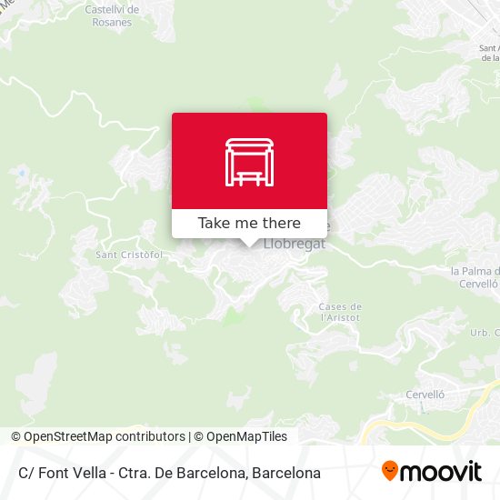 C/ Font Vella - Ctra. De Barcelona map